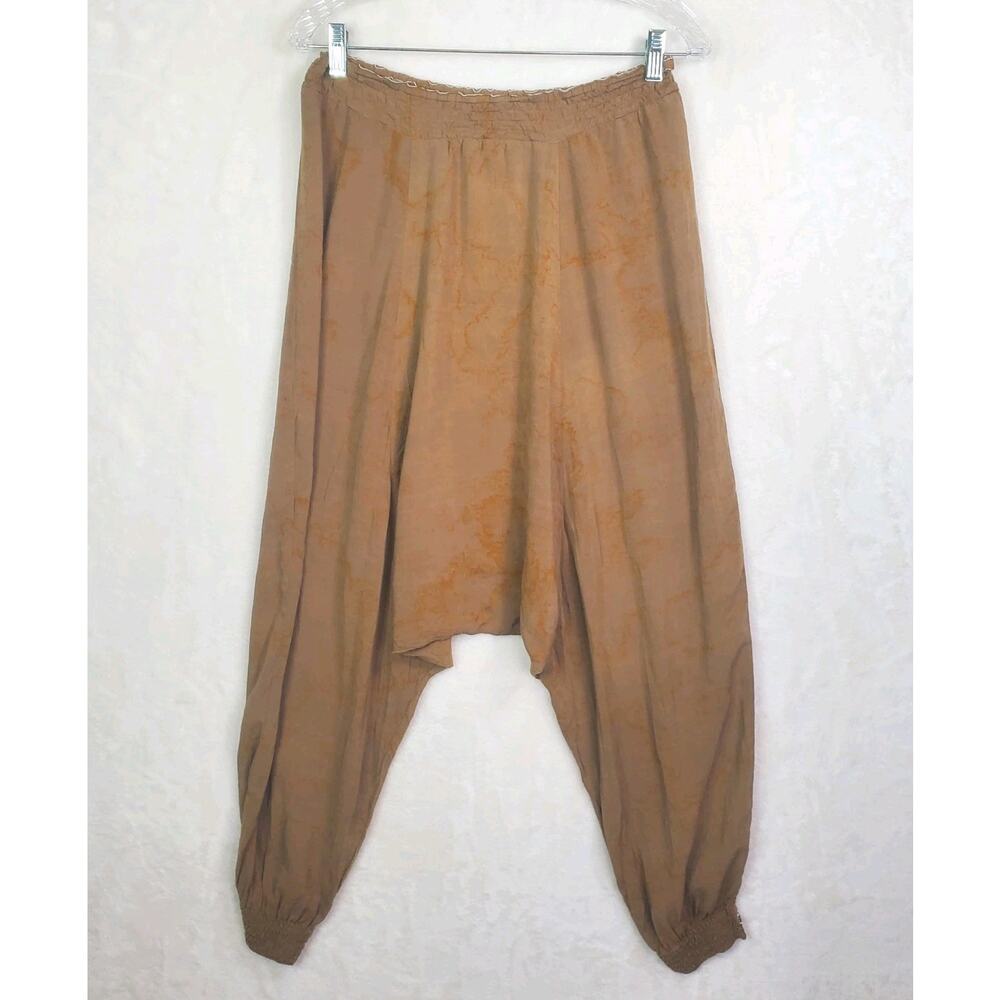 One Teaspoon Free People Harem Trousers Beige Slouchy Cotton Size XS Cozycore